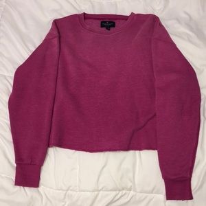 Pink American Eagle Cropped Crew Neck